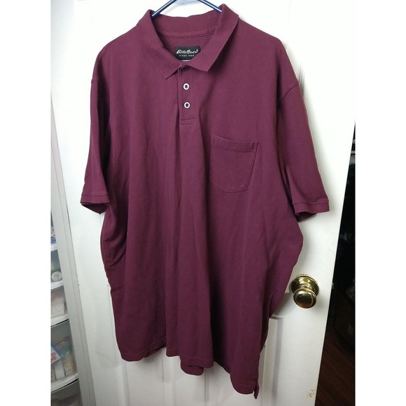 Eddie Bauer Purple Three Button Pocket Collared 3XT Pullover - Picture 2 of 10